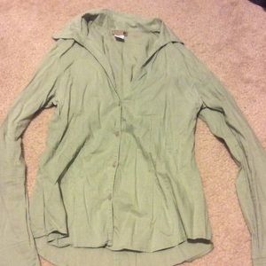 green button up shirt